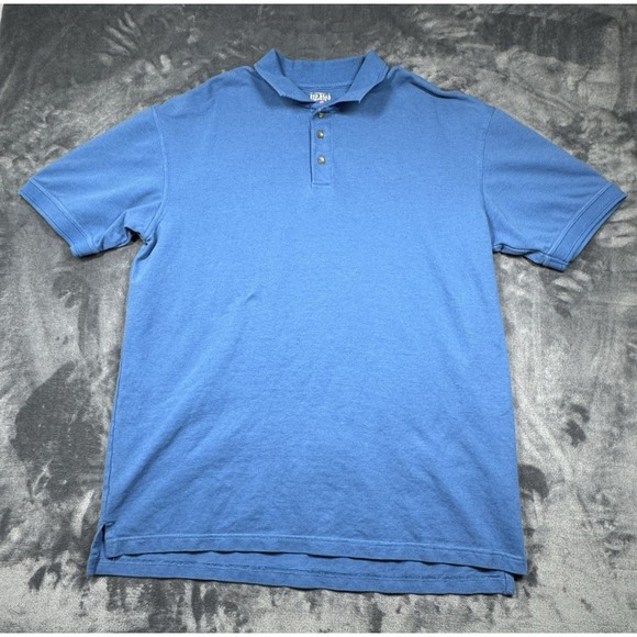 Lot of 2 REDHEAD Polo Shirt Short Sleeve Red & Blue Button Up Men Large preppy - Picture 10 of 15